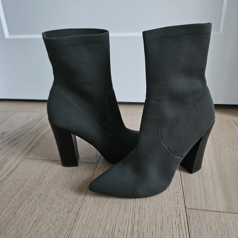 Call It Spring Green Heeled Sock Boots - 8.5